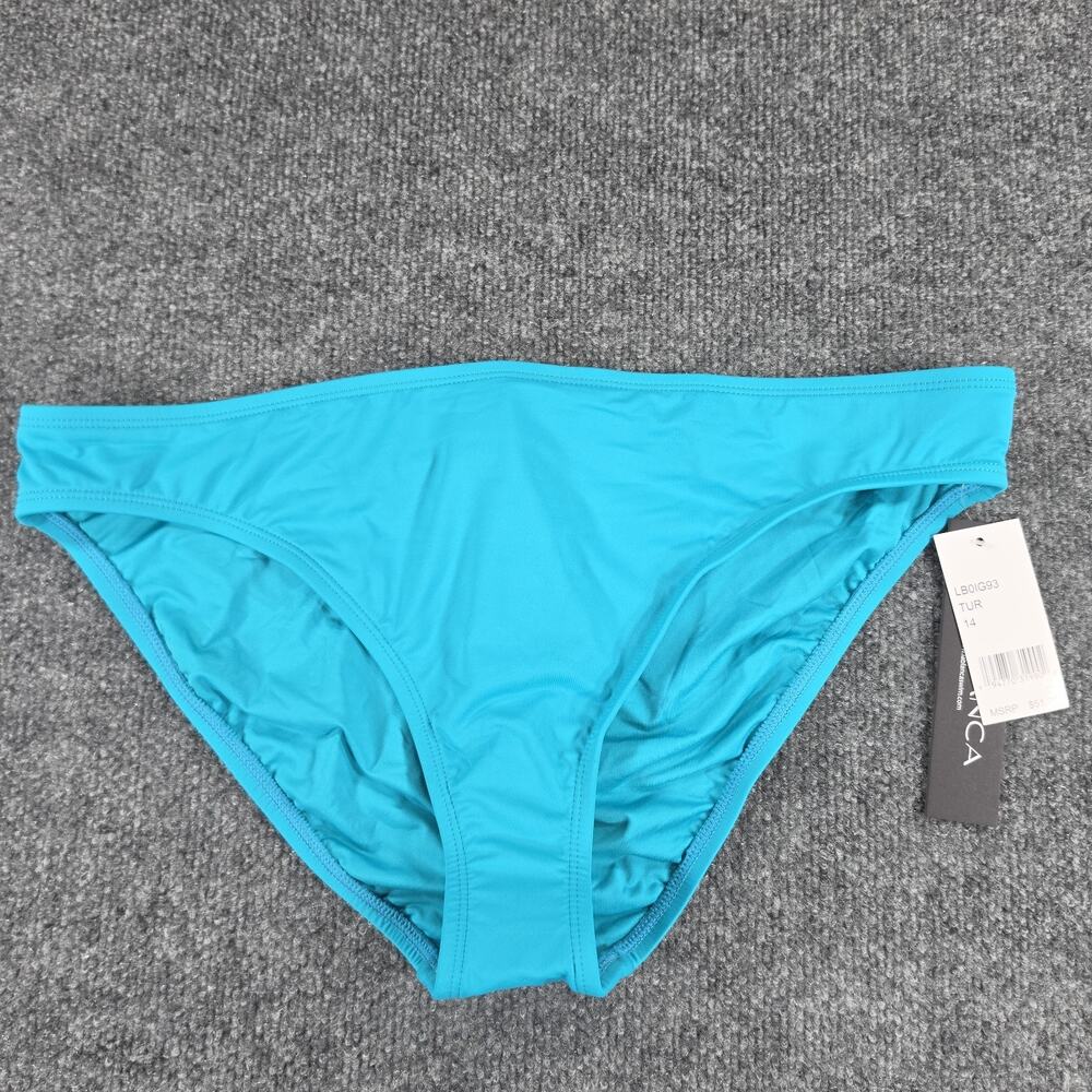 La Blanca Women's Bikini Bottom Size 14 Turquoise Blue Classic Swim Brief